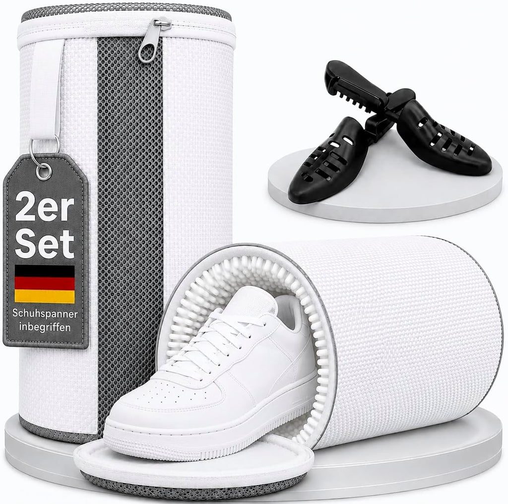 Schuhwaschbeutel 2er-Set mit Schuhspanner