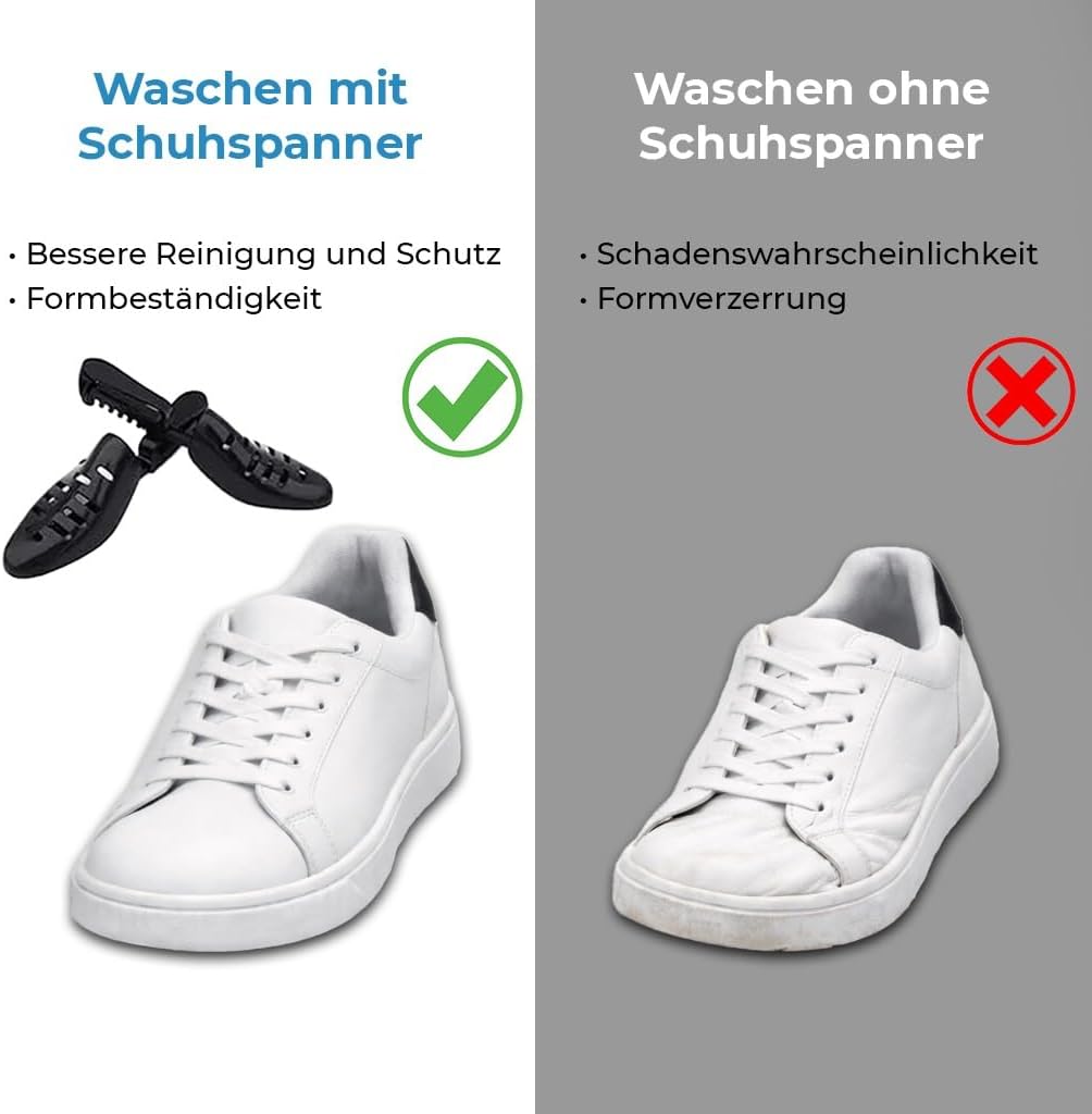 Schuhwaschbeutel 2er-Set mit Schuhspanner