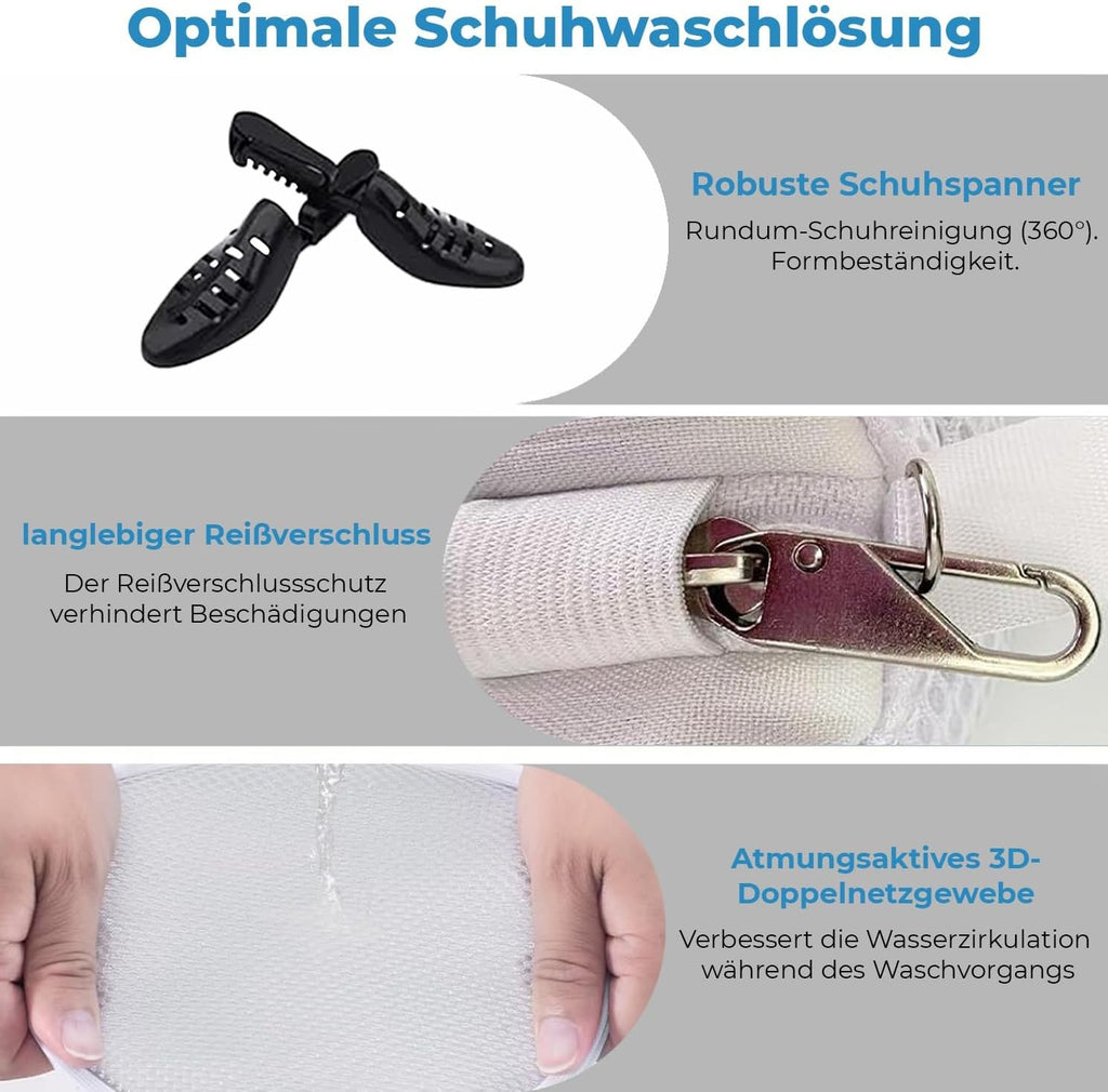 Schuhwaschbeutel 2er-Set mit Schuhspanner