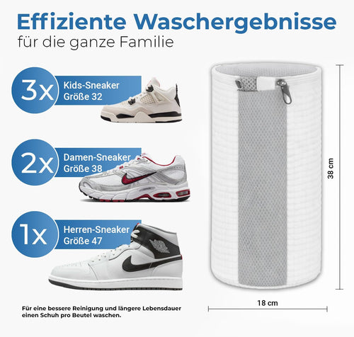 Schuhwaschbeutel 2er-Set mit Schuhspanner